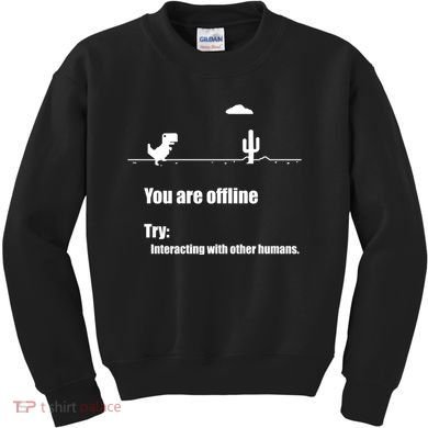 Funny Dinosaur Computer Design For Nerds, Geeks And Coder Kids Sweatshirt