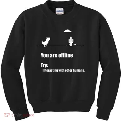 Funny Dinosaur Computer Design For Nerds, Geeks And Coder Kids Sweatshirt