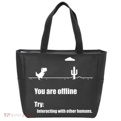 Funny Dinosaur Computer Design For Nerds, Geeks And Coder Tote Bag