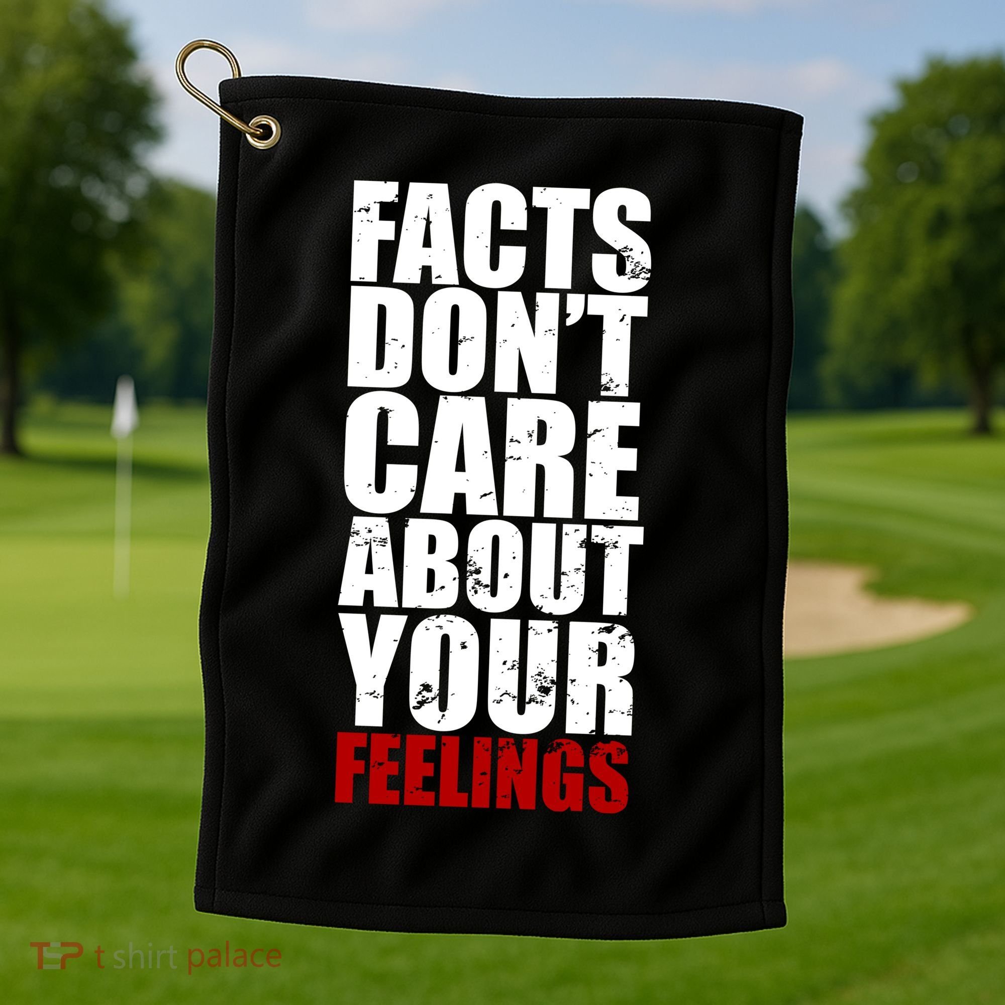 Facts Don't Care About Your Feelings Golf Towel