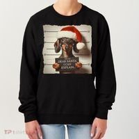 Funny Dachshund Christmas Dear Santa I Can Explain Weiner Women's Sweatshirt thumb 0