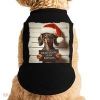 Funny Dachshund Christmas Dear Santa I Can Explain Weiner Doggie Tank thumb 0