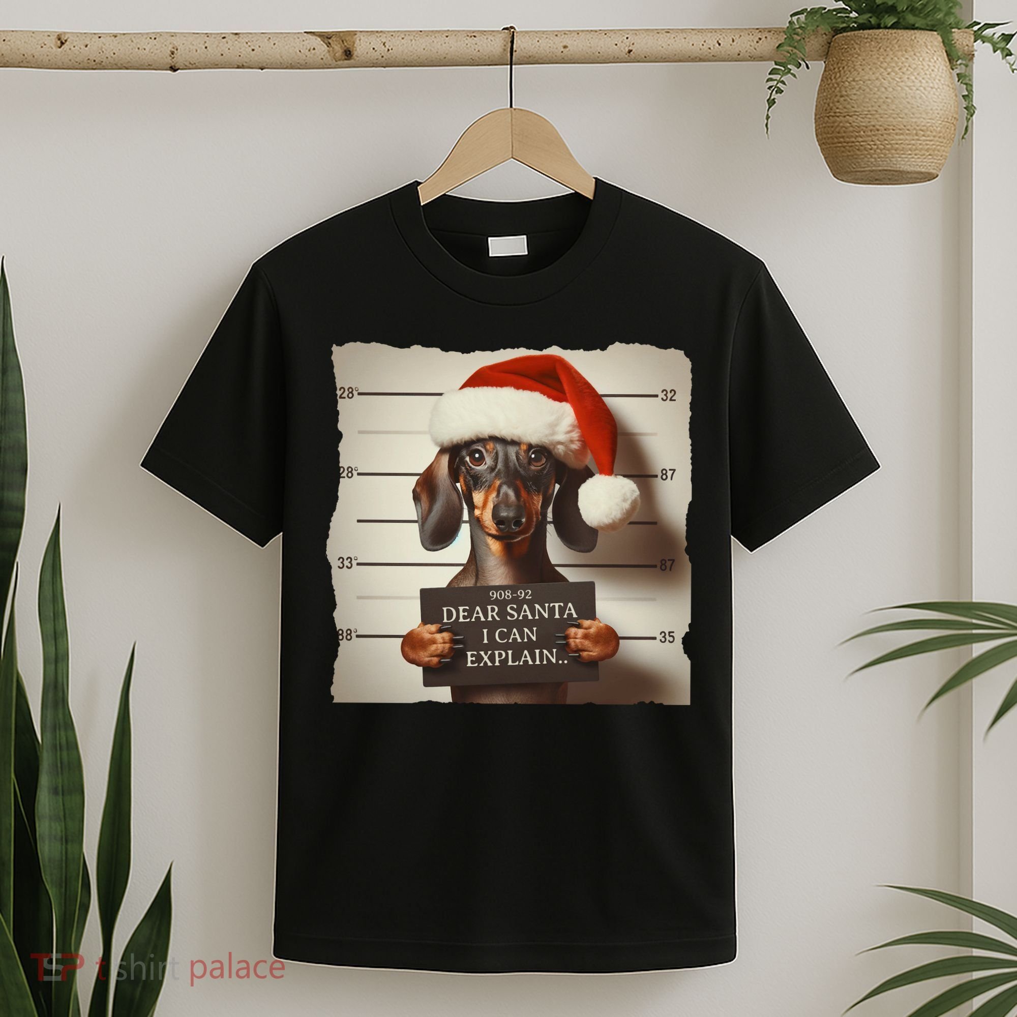 Funny Dachshund Christmas Dear Santa I Can Explain Weiner T-Shirt