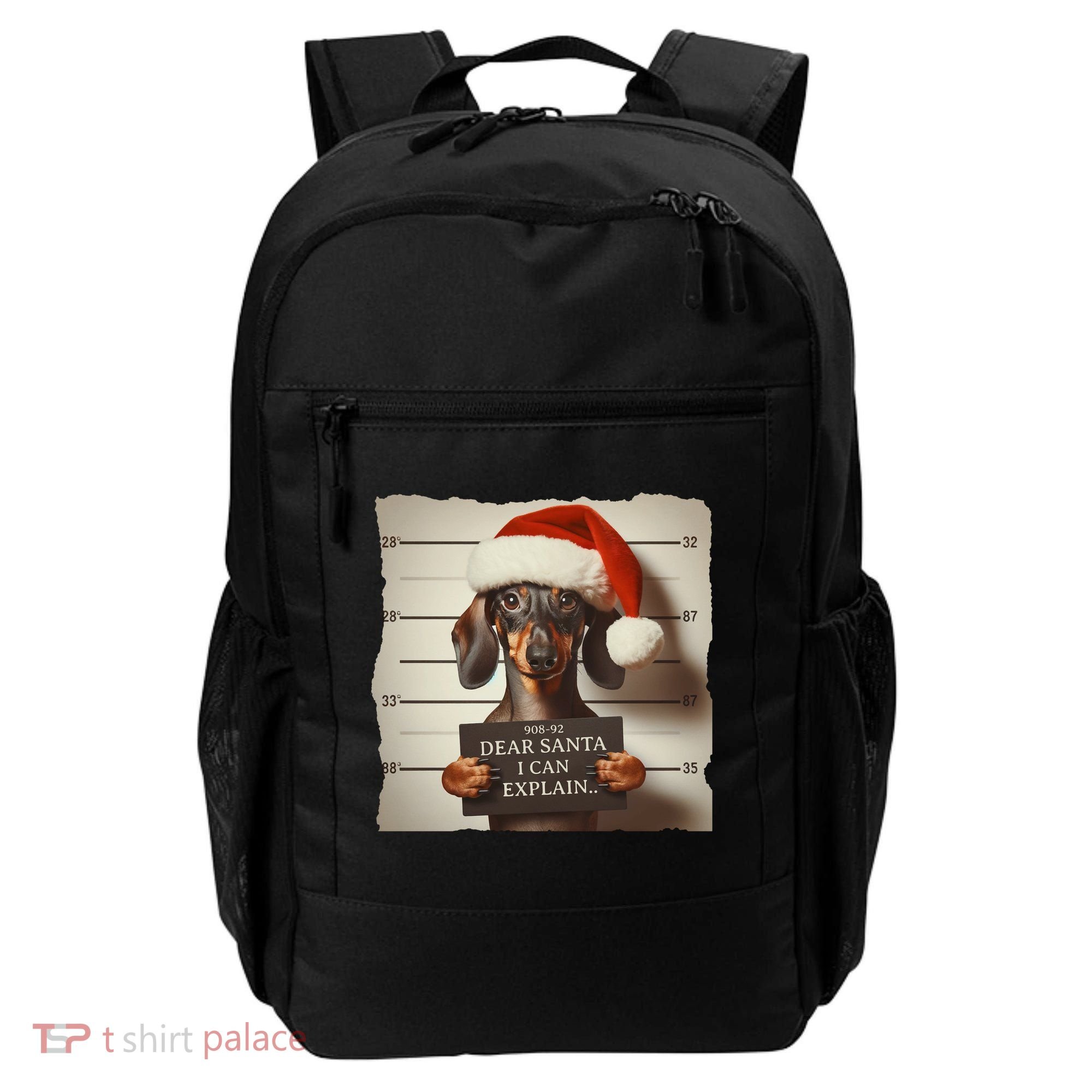 Funny Dachshund Christmas Dear Santa I Can Explain Weiner Backpack