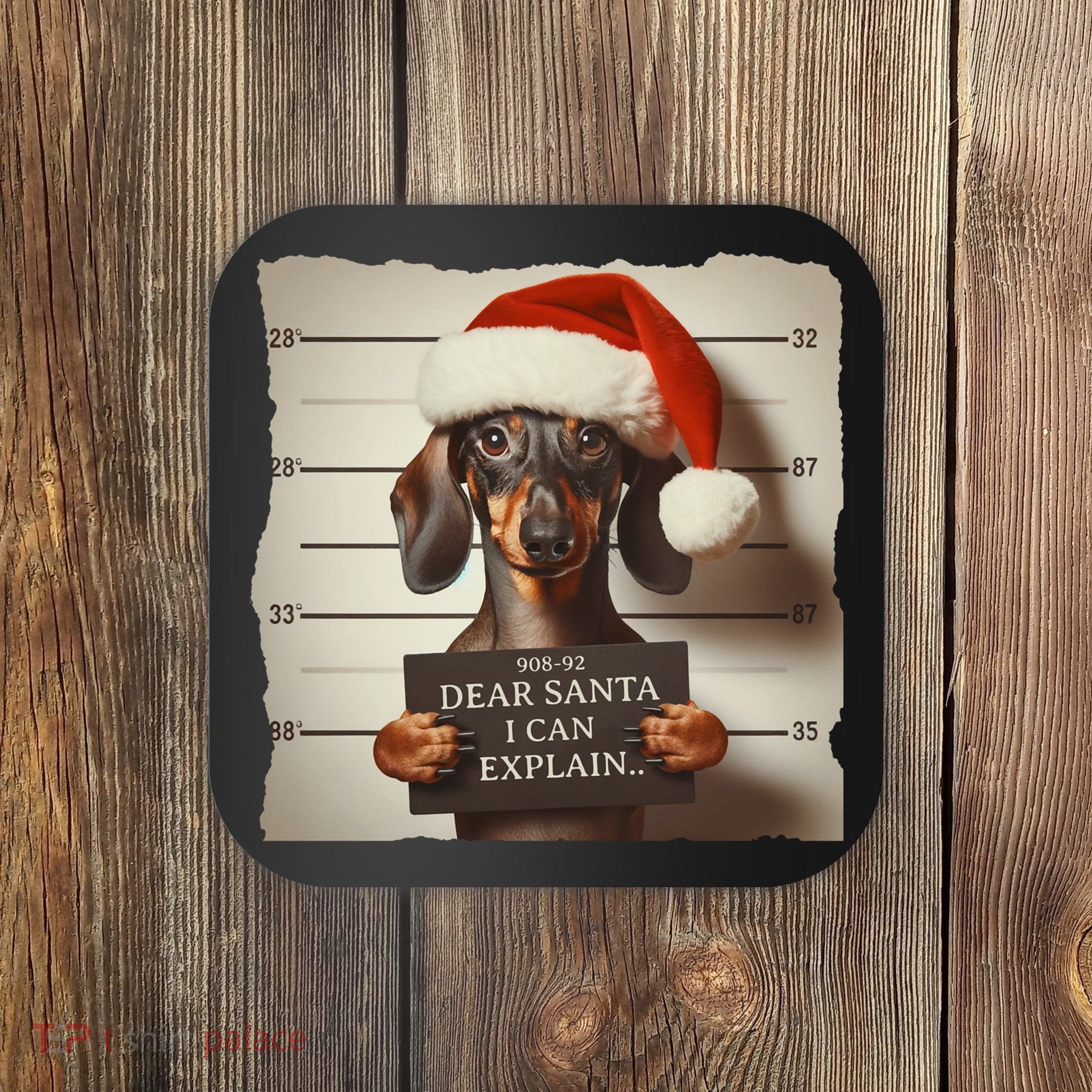 Funny Dachshund Christmas Dear Santa I Can Explain Weiner Coaster