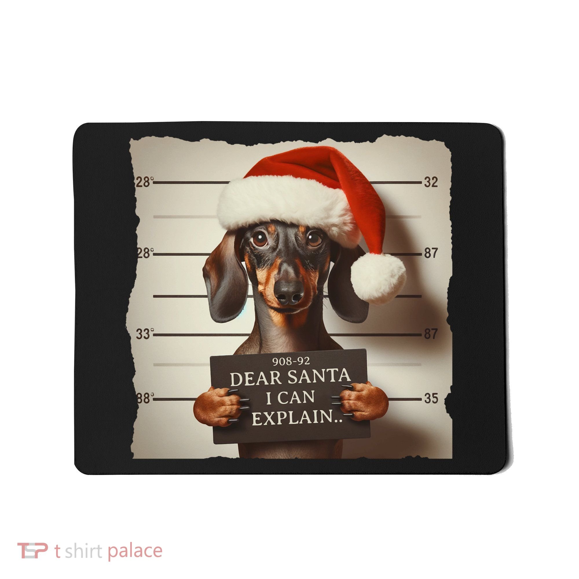 Funny Dachshund Christmas Dear Santa I Can Explain Weiner Mousepad