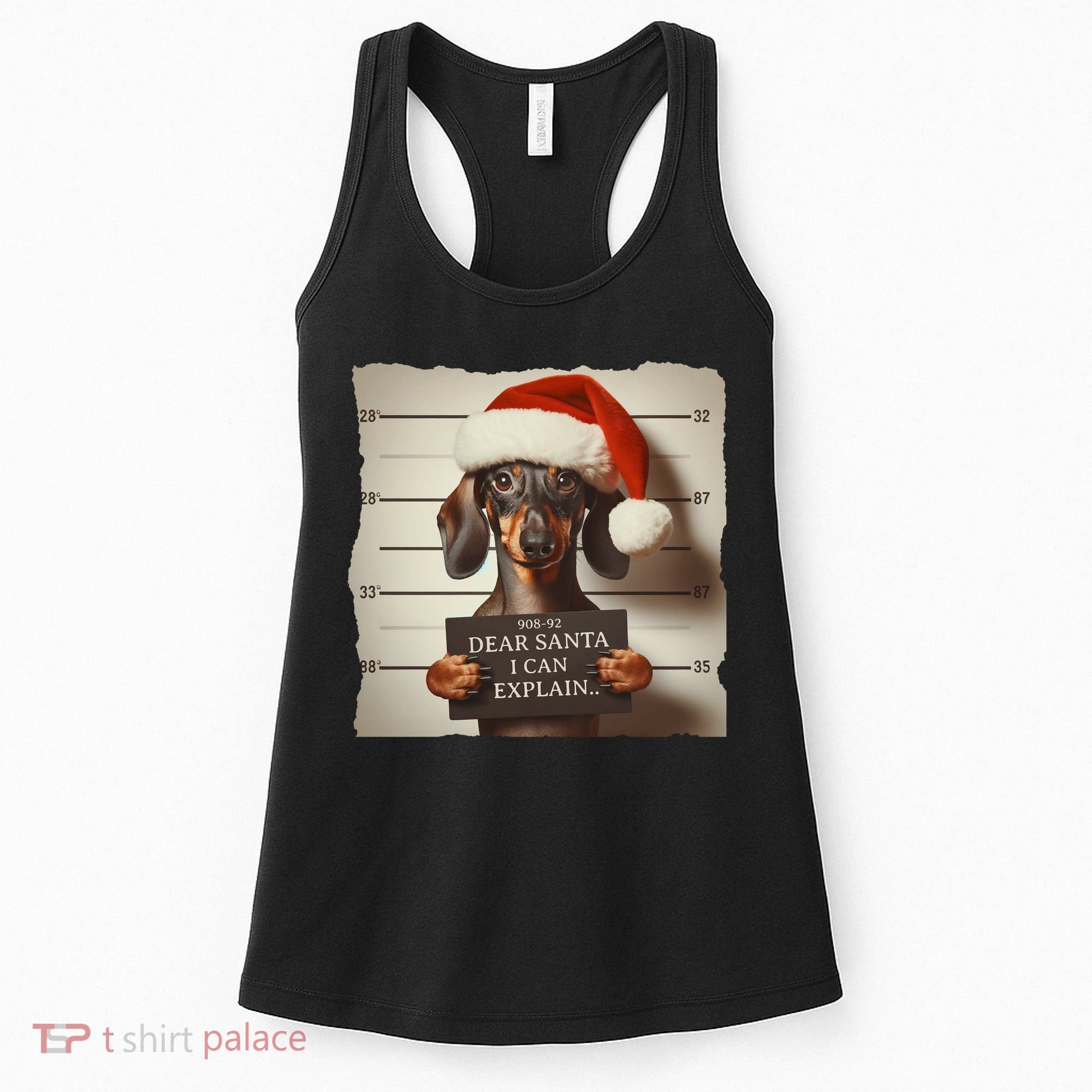 Funny Dachshund Christmas Dear Santa I Can Explain Weiner Women's Tank Top