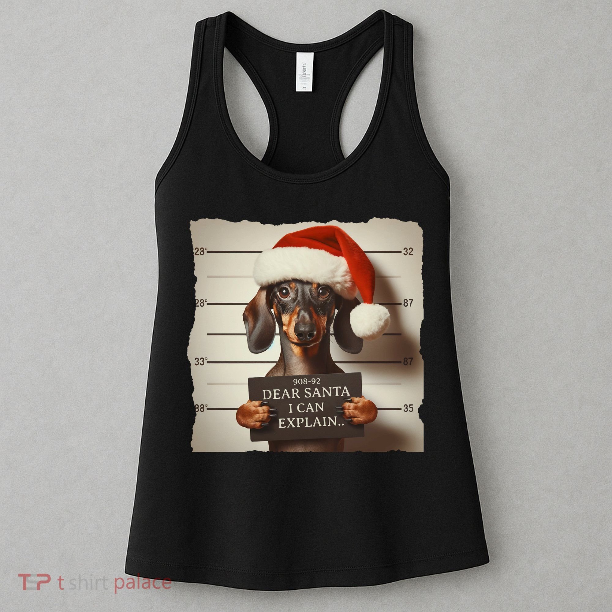 Funny Dachshund Christmas Dear Santa I Can Explain Weiner Women's Tank Top
