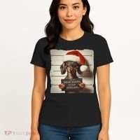 Funny Dachshund Christmas Dear Santa I Can Explain Weiner Women's T-Shirt thumb 4