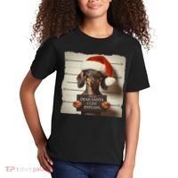 Funny Dachshund Christmas Dear Santa I Can Explain Weiner Kids T-Shirt thumb 2