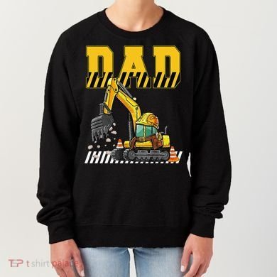 Funny Dad Construction Excavator Matching Family Women's Sweatshirt