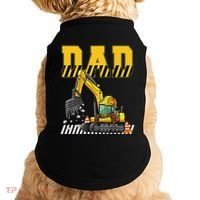 Funny Dad Construction Excavator Matching Family Doggie Tank thumb 0