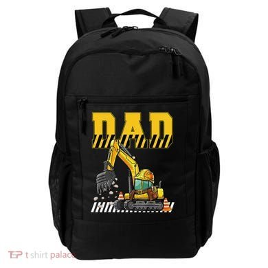 Funny Dad Construction Excavator Matching Family Backpack