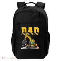 Funny Dad Construction Excavator Matching Family Backpack thumb 0