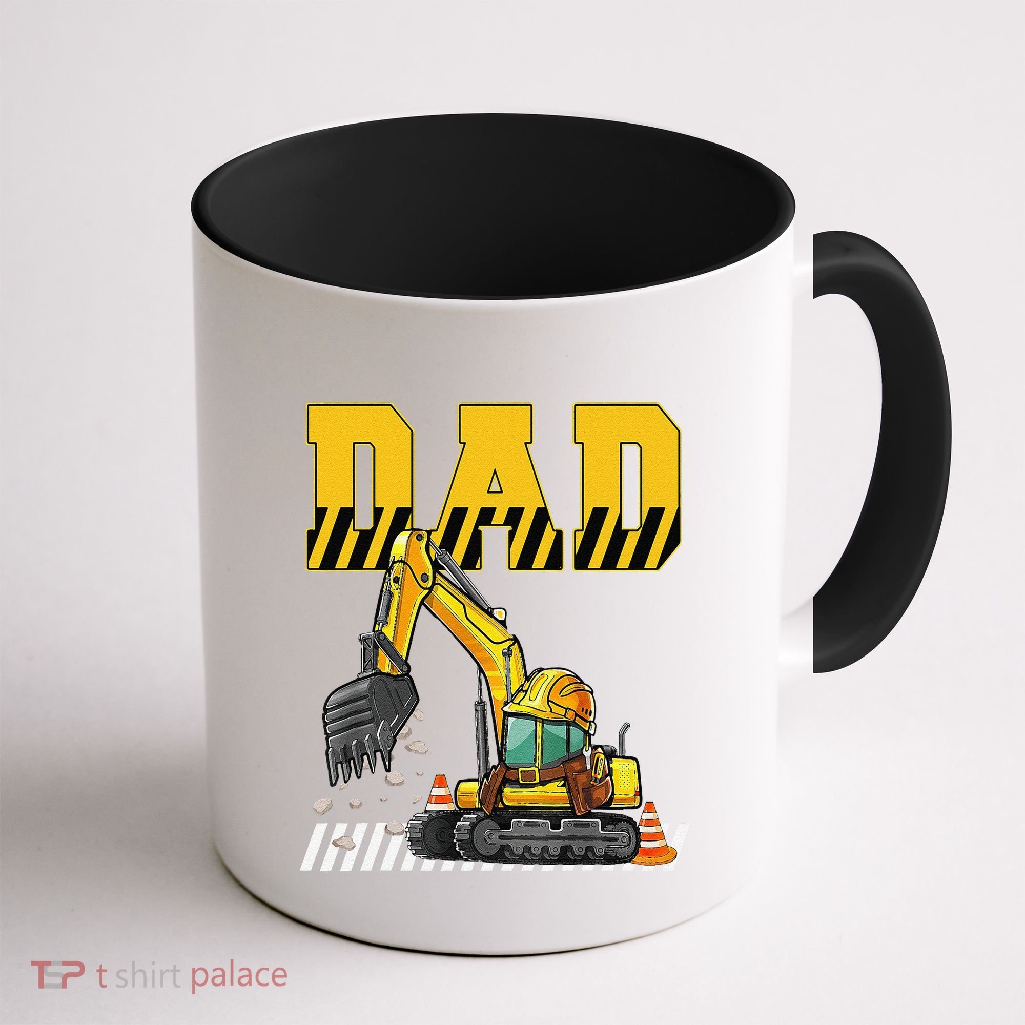 Funny Dad Construction Excavator Matching Family Coffee Mug