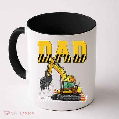 Funny Dad Construction Excavator Matching Family Coffee Mug