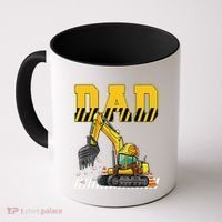 Funny Dad Construction Excavator Matching Family Coffee Mug thumb 0