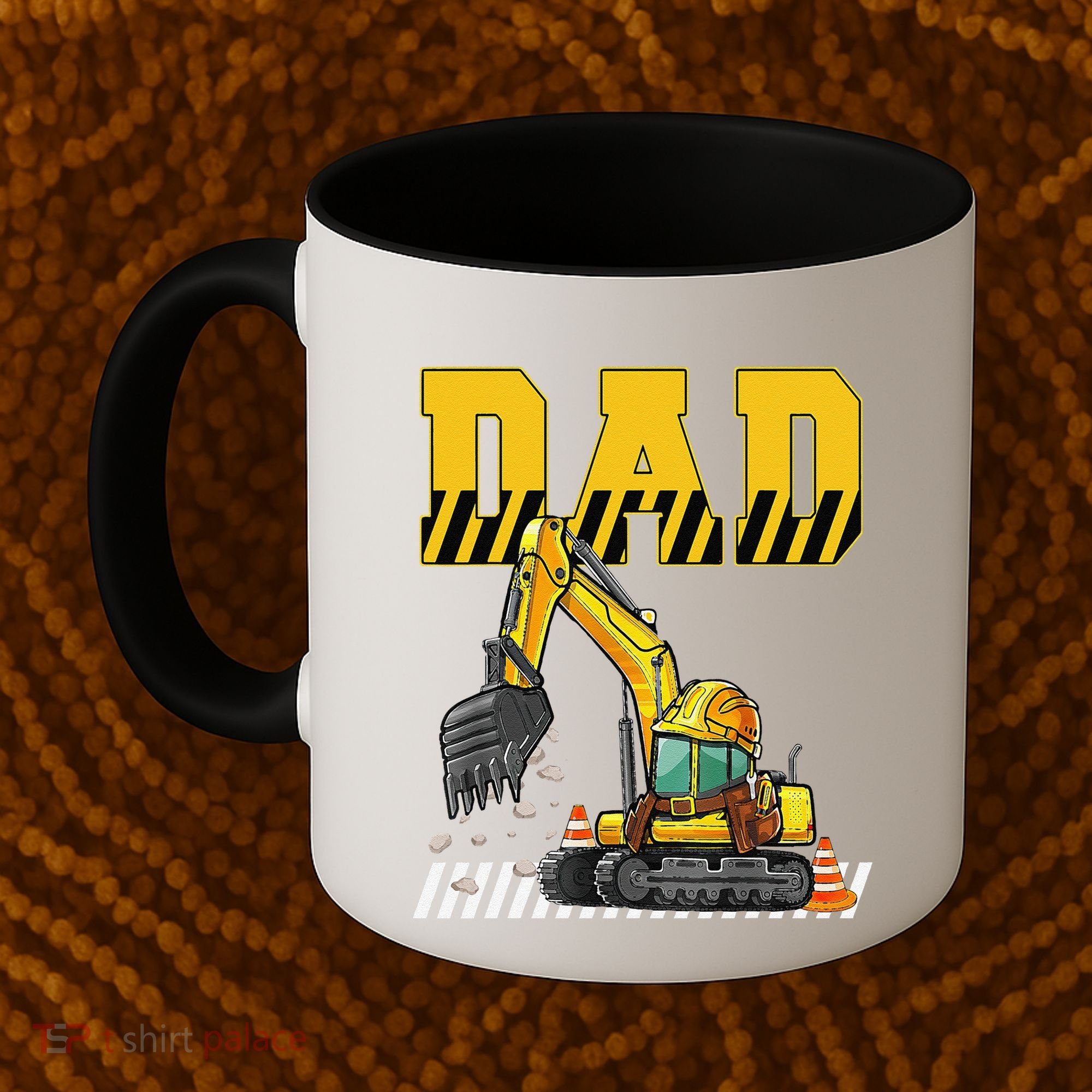 Funny Dad Construction Excavator Matching Family Coffee Mug