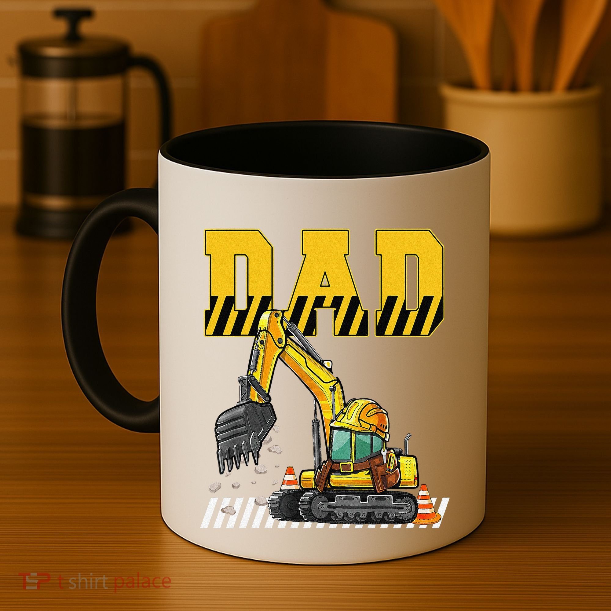 Funny Dad Construction Excavator Matching Family Coffee Mug