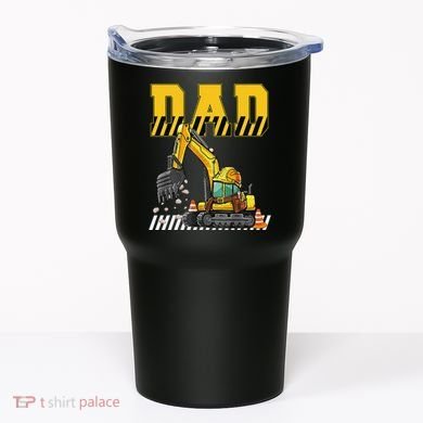 Funny Dad Construction Excavator Matching Family Tumbler