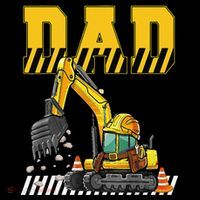Funny Dad Construction Excavator Matching Family Ornament thumb 1