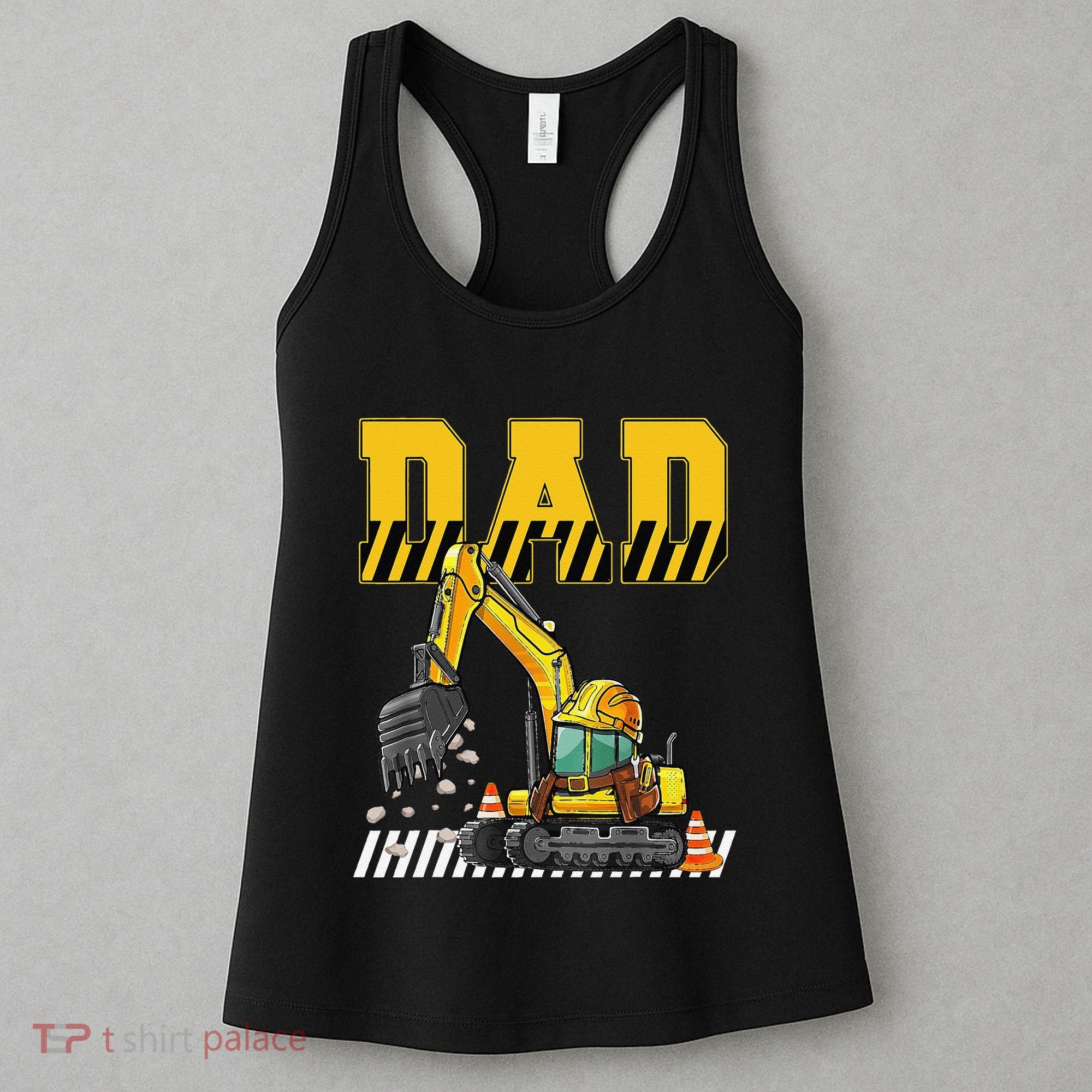 Funny Dad Construction Excavator Matching Family Women's Tank Top