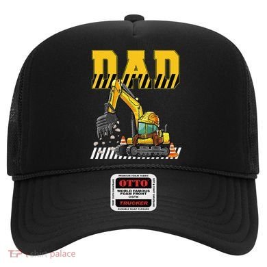 Funny Dad Construction Excavator Matching Family Hat