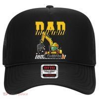 Funny Dad Construction Excavator Matching Family Hat thumb 0