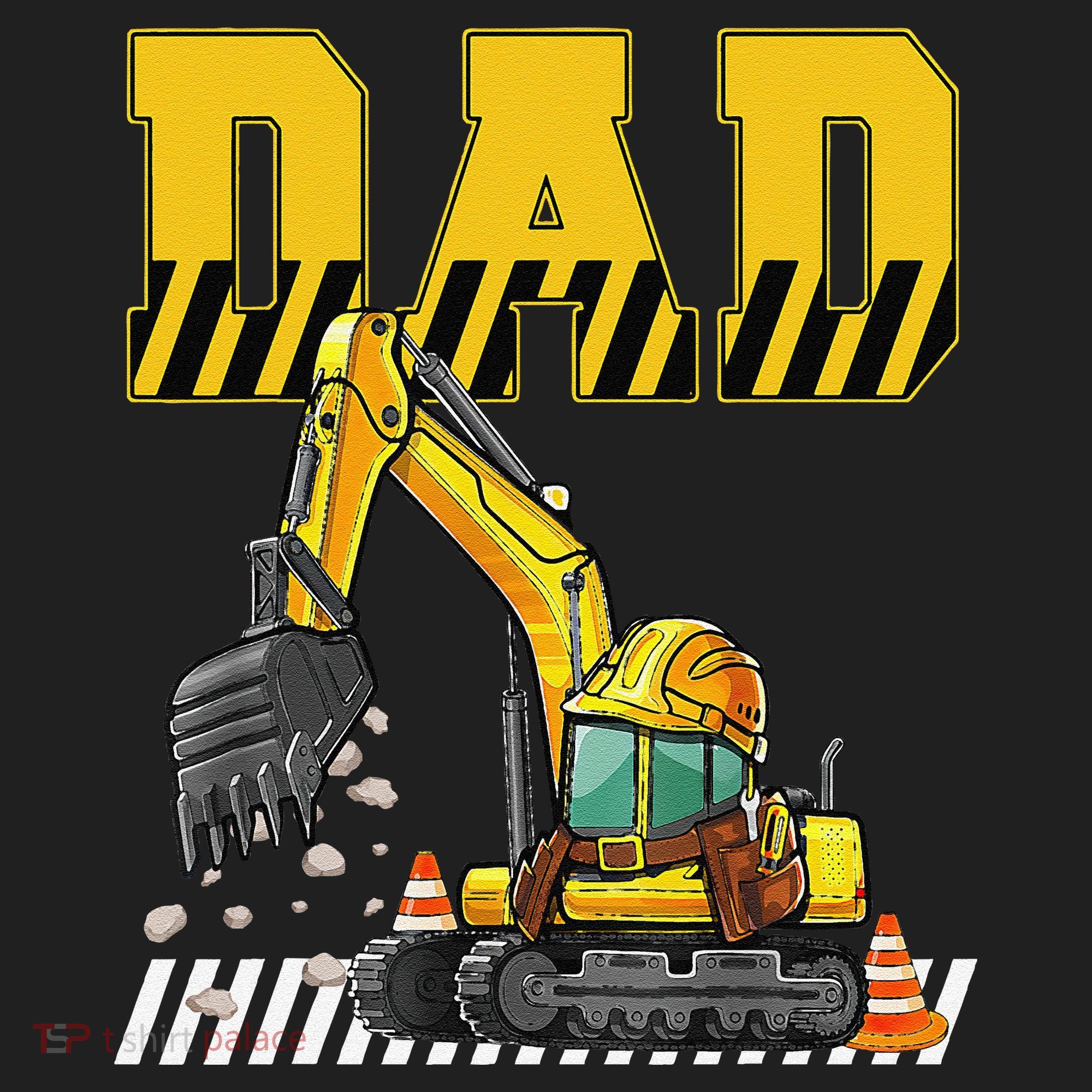 Funny Dad Construction Excavator Matching Family Hat