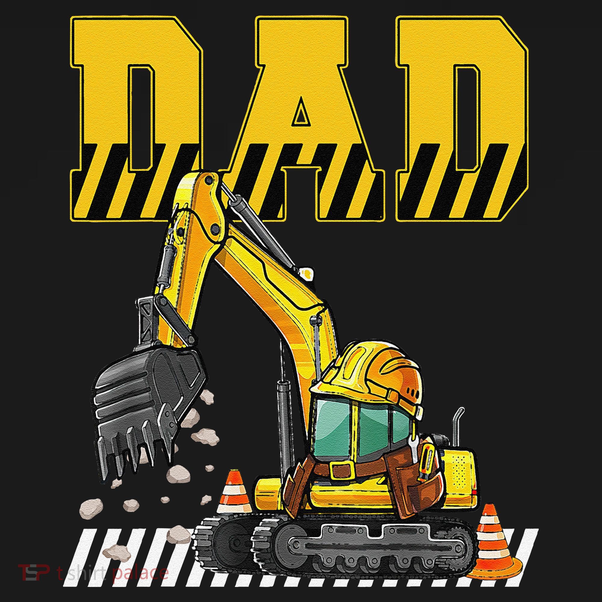 Funny Dad Construction Excavator Matching Family Toddler Hoodie