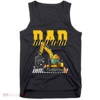 Funny Dad Construction Excavator Matching Family Tank Top thumb 0