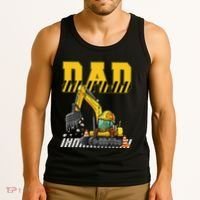 Funny Dad Construction Excavator Matching Family Tank Top thumb 3