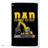 Funny Dad Construction Excavator Matching Family Golf Towel thumb 0