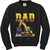 Funny Dad Construction Excavator Matching Family Kids Sweatshirt thumb 0