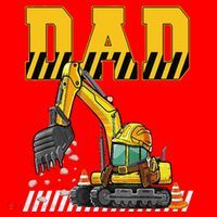 Funny Dad Construction Excavator Matching Family Santa Hat thumb 1