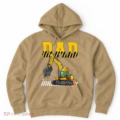 Funny Dad Construction Excavator Matching Family Hoodie