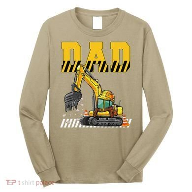 Funny Dad Construction Excavator Matching Family Long Sleeve Shirt