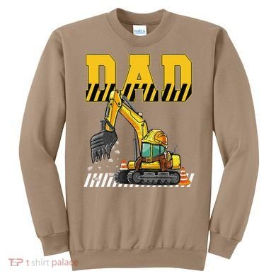 Funny Dad Construction Excavator Matching Family Sweatshirt