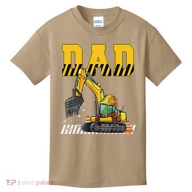 Funny Dad Construction Excavator Matching Family Kids T-Shirt