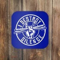 Funny Drummer Cute Gift Musician Gift Percussion Lover Cute Gift Coaster thumb 0
