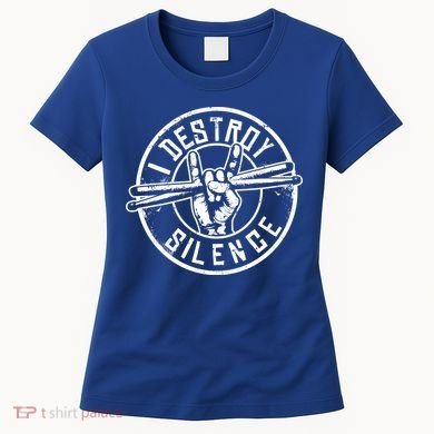 Funny Drummer Cute Gift Musician Gift Percussion Lover Cute Gift Women's T-Shirt