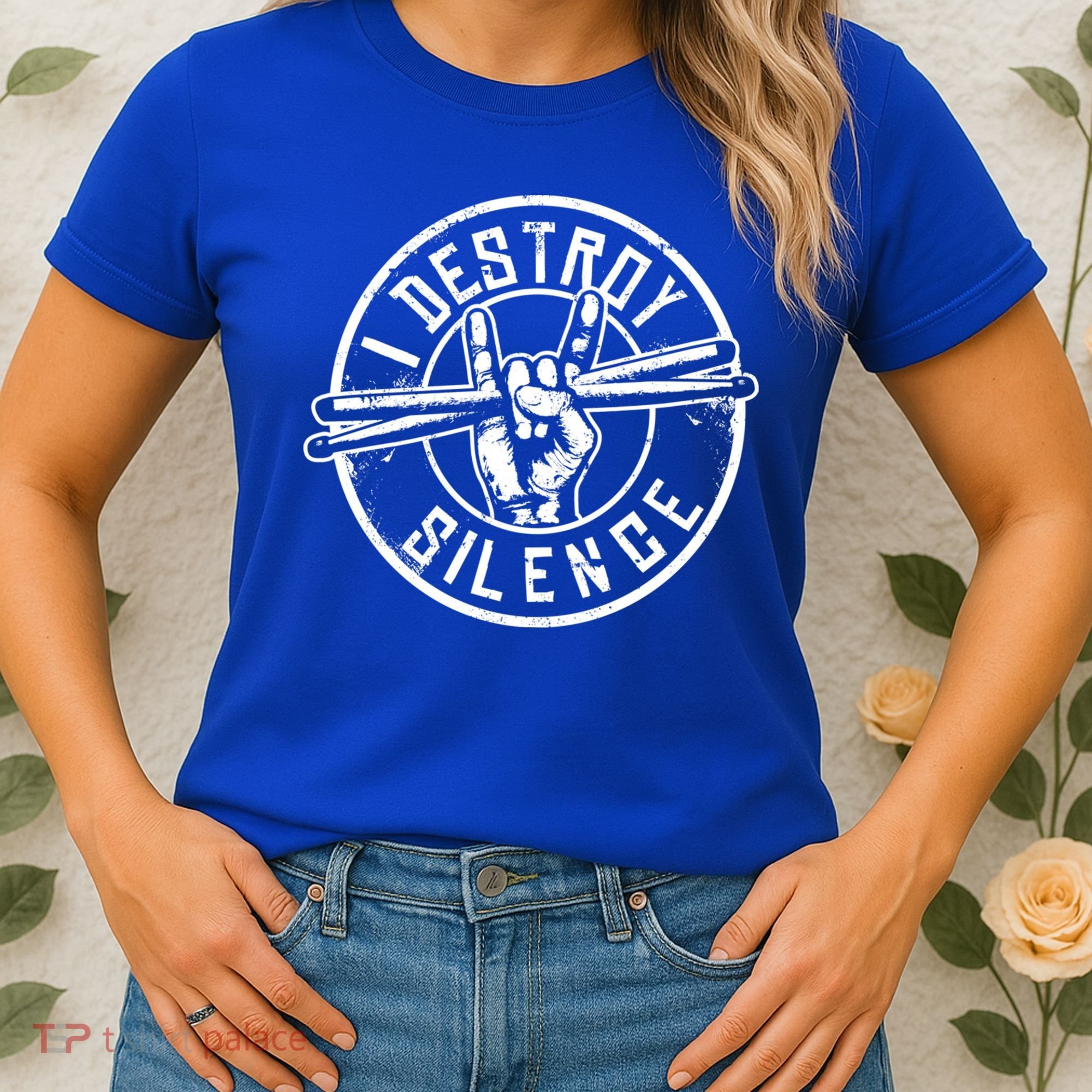 Funny Drummer Cute Gift Musician Gift Percussion Lover Cute Gift Women's T-Shirt
