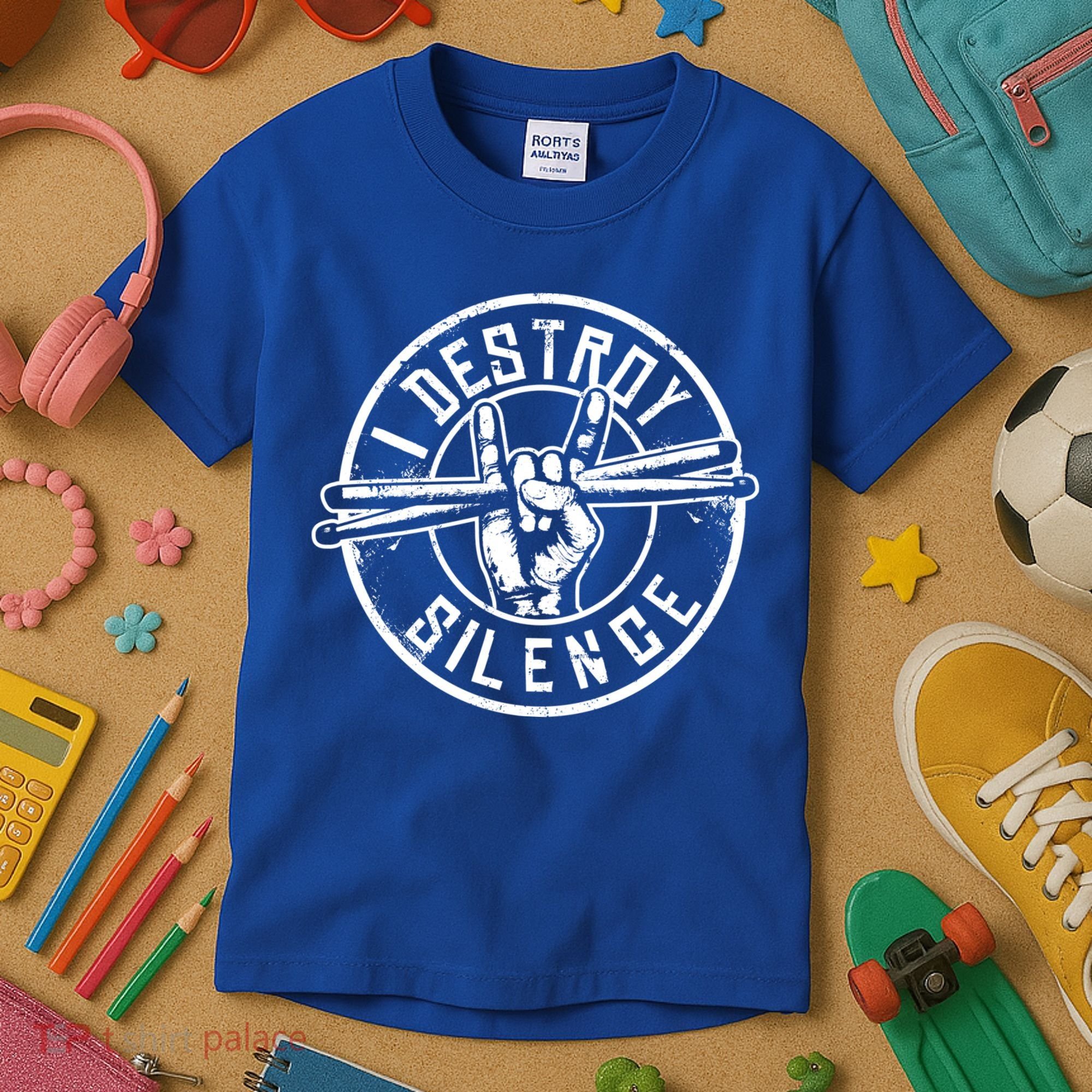 Funny Drummer Cute Gift Musician Gift Percussion Lover Cute Gift Kids T-Shirt