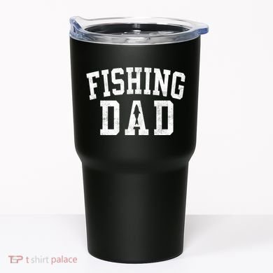 Fishing Dad Classic Bold Font FatherS Day Daddy Tumbler
