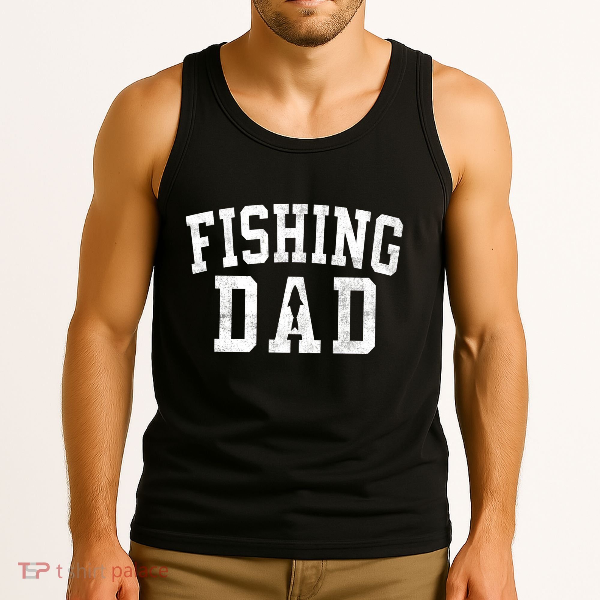 Fishing Dad Classic Bold Font FatherS Day Daddy Tank Top