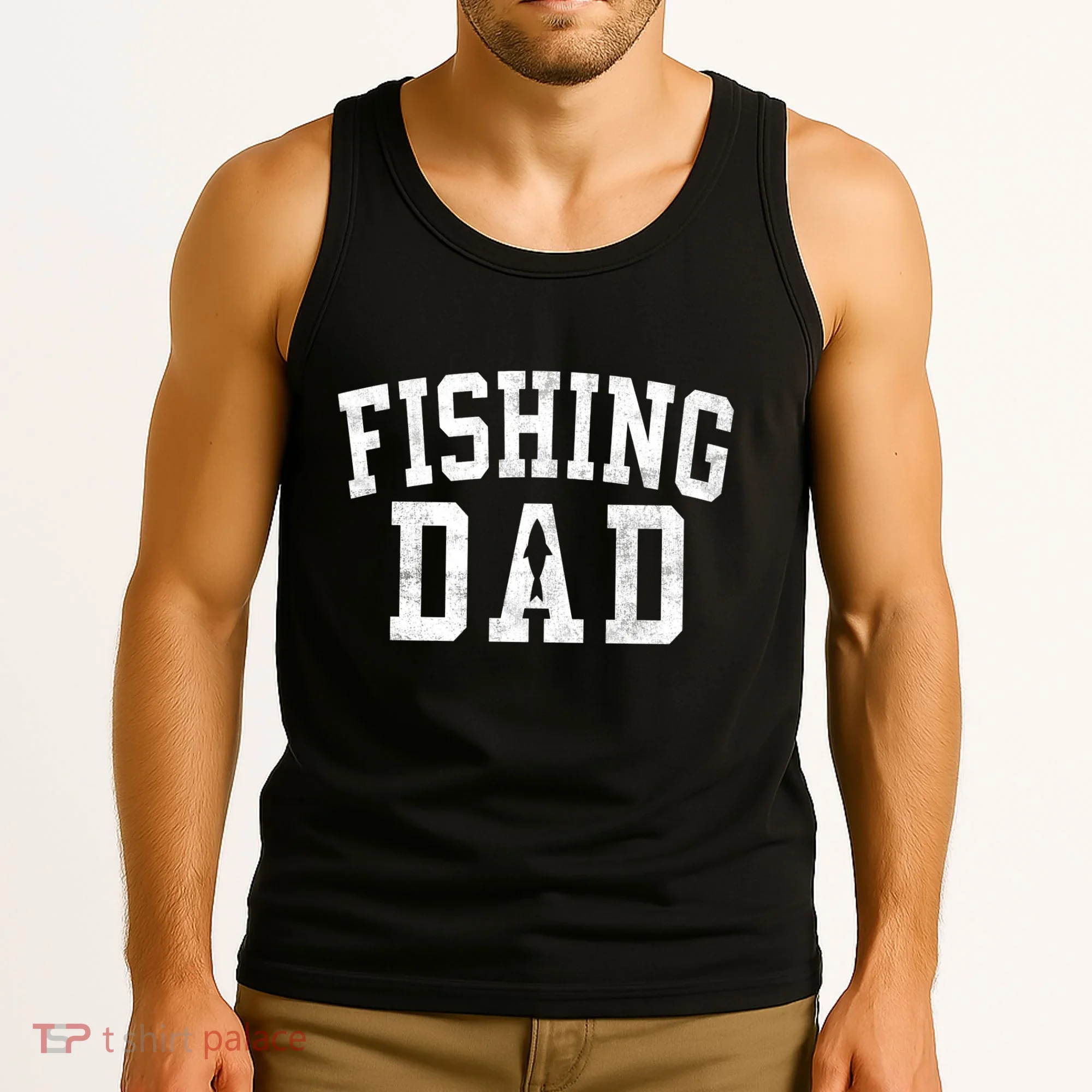 Fishing Dad Classic Bold Font FatherS Day Daddy Tank Top