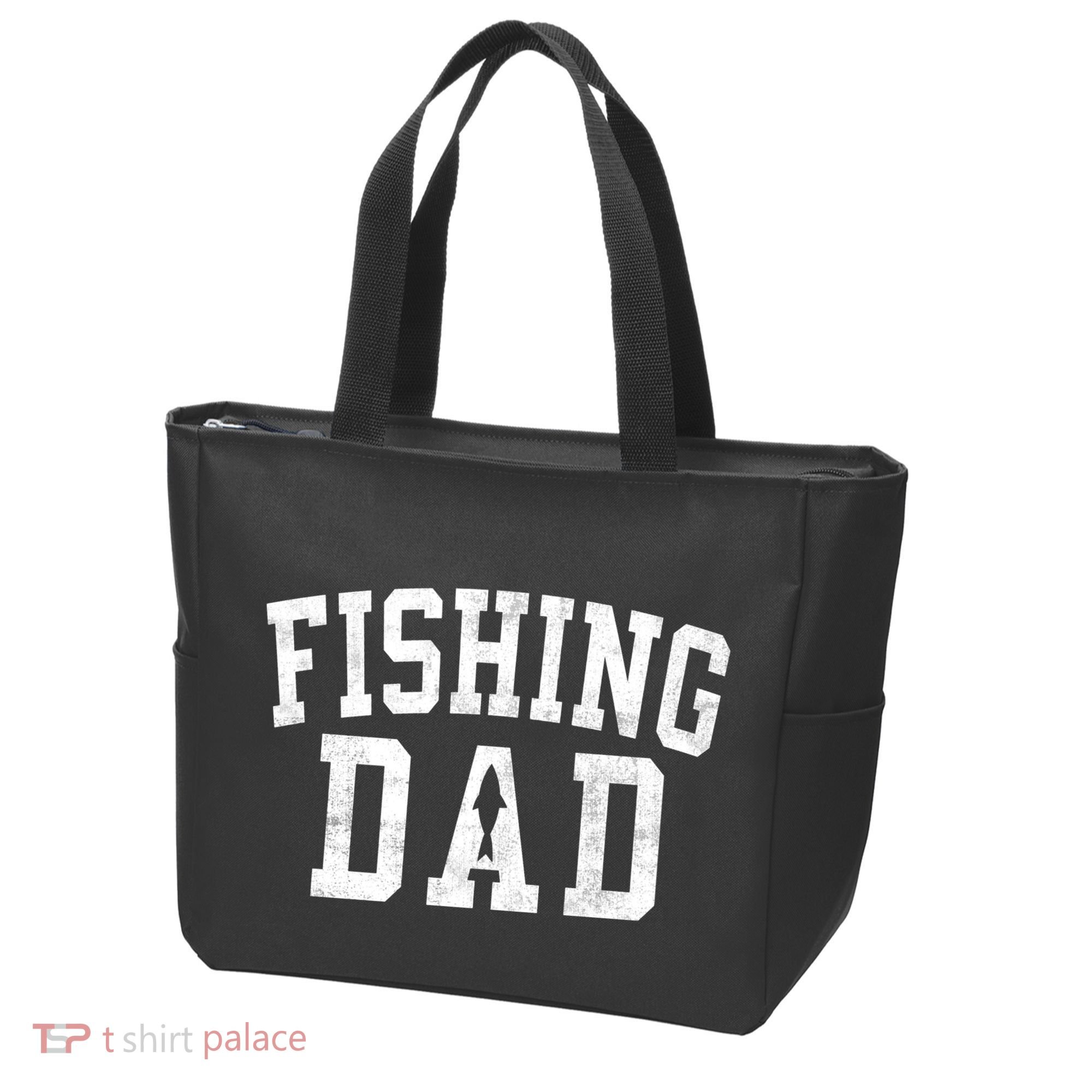 Fishing Dad Classic Bold Font FatherS Day Daddy Tote Bag