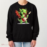 Fun Dragon Costume For Guitarists And Electric Guitar Lovers Women's Sweatshirt thumb 0