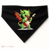 Fun Dragon Costume For Guitarists And Electric Guitar Lovers USA-Made Doggie Bandana thumb 0