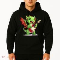 Fun Dragon Costume For Guitarists And Electric Guitar Lovers Hoodie thumb 2